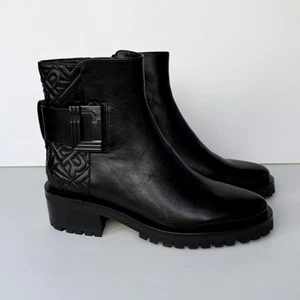Karl Lagerfeld Paris Damenstiefel Größe 6 schwarz Xara Knöchelsohle Reißverschlussriemen - Bild 1 von 7