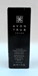 AVON 1 oz TRUE COLOR FLAWLESS LIQUID FOUNDATION PORCELAIN SPF15 Exp2021 SEALED - Picture 1 of 2