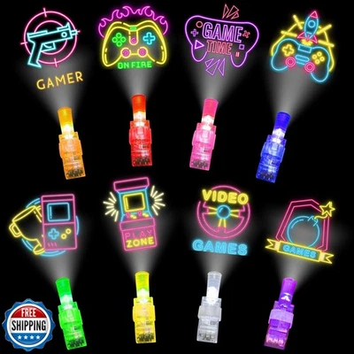Paquete de 24 luces LED para dedos BleSky para videojuegos favores de fiesta, brillo de cumpleaños para jugadores i Foto 1 de 4