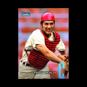 2018 Topps Stadium Club Johnny Bench Chrome Refractor #SCC-29 Reds SP - Picture 1 of 2
