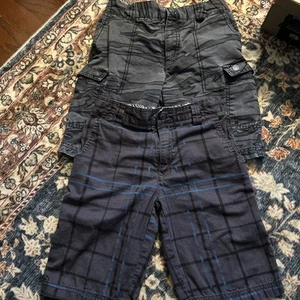 Shaun White Boys Size 8 Shorts Pin Strip Engineer Black Camo Cargo Skate. (2) - Picture 1 of 7