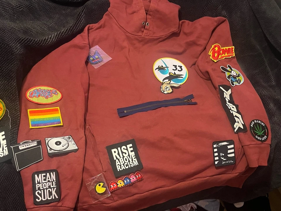 DIY Michael Mell's Hooded Sweatshirt and Patches from Be More Chill - Image 1 of 4