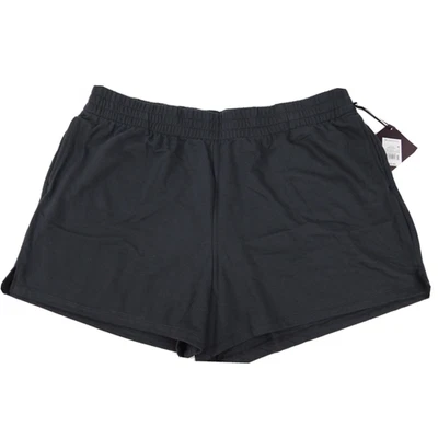 Pantalones cortos de salón para mujer 3X talla grande, polar suave de Ava & Viv en gris carbón Foto 1 de 4