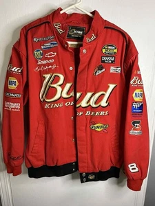 Vintage Budweiser Dale Earnhardt Jr Chase Drivers Line Jacket Mens Size L NASCAR - Picture 1 of 4