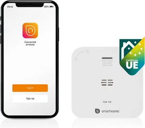 Rilevatore CO Collegato - 85 DB - Sensore 10 Anni - Notifiche Tramite App - Puls - Foto 1 di 12