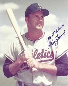 Signed 8x10 GUS ZERNIAL Philadelphia A's Autographed photo - COA - Picture 1 of 1