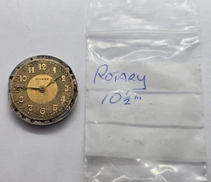 Vintage Rotary 10 1/2 Watch Movement/ Parts - Picture 1 of 2