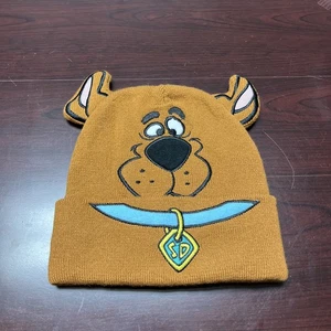 Scooby Doo Embroidered Goofy Face Collar And Ears Beanie Hat - Picture 1 of 2