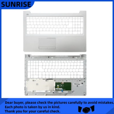 New For Lenovo ideapad 510-15ISK Upper Palmrest Cover Silver Touchpad metal - Image 1 of 3