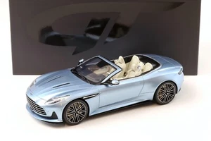 GT Spirit 2023 Aston Martin DB12 Volante Convertible Carribbean Blue Pearl 1:18 - Picture 1 of 5