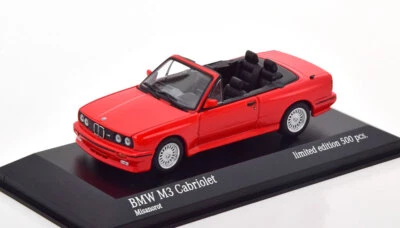 BMW M3 E30 1988 Cabrio Red MINICHAMPS 943020333 1/43 Serie 3 3ER - Immagine 1 di 4