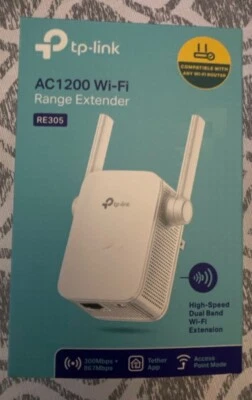 TP-LINK  AC1200 Dual Band Wi-Fi Range Extender NEW Works With Any Wi-router - Image 1 of 4