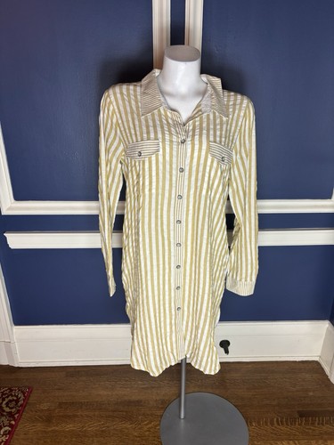 OFF WHITE ABITO CAMICIA A RIGHE BIANCO MYSTREE WOMANS SENARD OFF NUOVO CON ETICHETTE TAGLIA SMALL