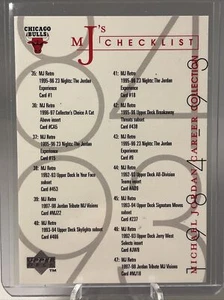 1998 Upper Deck #60 MJ’s Checklist For Cards 35-60, The Early Years 1984-1993. - Picture 1 of 2