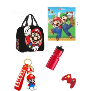 Super Mario School Supply Bundel Lunch Box, Folder, Key Chain, 22 oz water Bottl - Picture 1 of 8