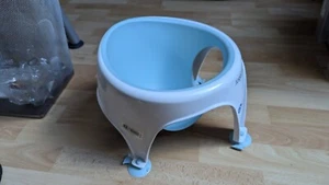 Angelcare Badering Badesitz rund mit Soft-Touch Sitzfläche Hellblau - Bild 1 von 3