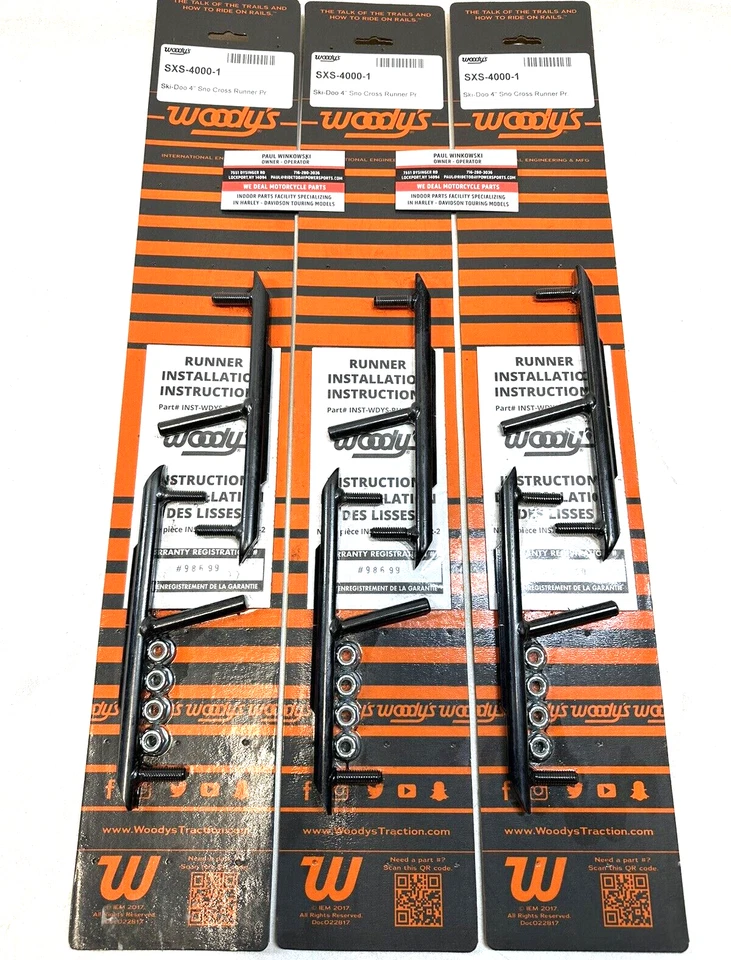 PACK 3 Woodys 4" Carburos Mini Trineo Corredores Ski-Doo Mini Z 120 99-09 - SXS-4000 Foto 1 de 4