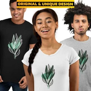 Camiseta Floral Hoja Botánica Verano Colorido Arte Estampado Planta Unisex Mujeres Niños - Imagen 1 de 28
