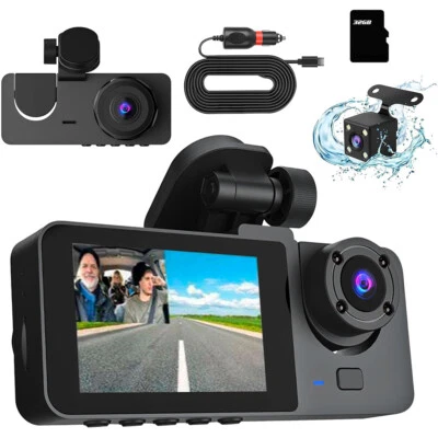 Dash Camera For Cars 4K Full UHD Car Camera Front Rear Set With Free 32GB Card - Image 1 of 4