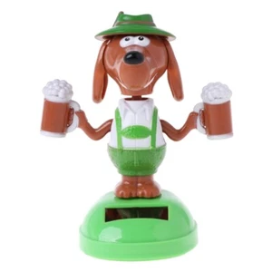 3.94x2.36x4.33in for Creative Funny Solar Powered Bobble for Head Beer Dog Car S - Picture 1 of 8
