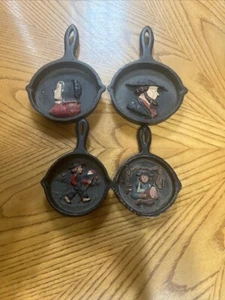 MINI SARTÉN HOLANDESA AMISH CUATRO PENNSYLVANIA DECORACIÓN DE PARED/CENICEROS PINTADOS A MANO - Imagen 1 de 9