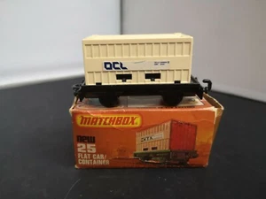P512-MATCHBOX SUPERFAST MB25 COCHE PLANO CON CONTENEDOR OCL CREMA Y CAJA - Imagen 1 de 10