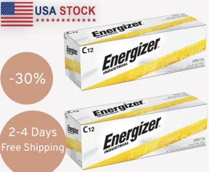 24 Energizer Industrial C Alkaline Batteries (EN93, LR14) - Picture 1 of 2