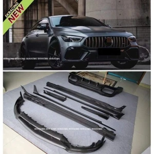 Fits Benz GT50 GT53 GT63 Carbon Fiber Side Skirts Front Lip Rear Bumpers Kits - Picture 1 of 13