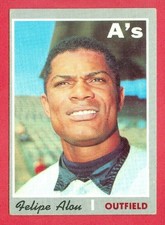 ORIGINAL 1970 TOPPS (BB) Felipe Alou OAKLAND ATHLETICS CARD #434 CARIBBEAN HOFer