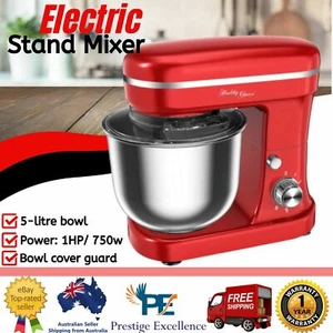 1200W Electric Stand Mixer Kitchen Beater Whisk Hook Food Cake Mixing Steel Bowl - Picture 1 of 5