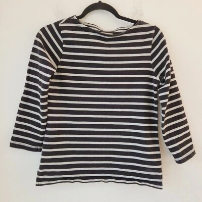 Camisa Ralph Lauren Denim & Supply Negra Gris Rayas 100% Algodón Para Mujer S Foto 1 de 3