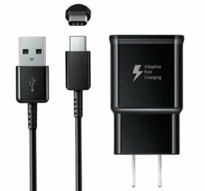 Fast Wall Charger +6 FT Type-C CABLE for Samsung Galaxy A10E A10e A20 A50 Black - Image 1 of 4