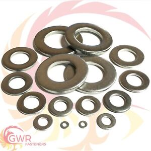 3mm 4mm 5mm 6mm 8mm 10mm 12mm 16mm 20mm FORM A FLAT WASHERS - A4 STAINLESS STEEL