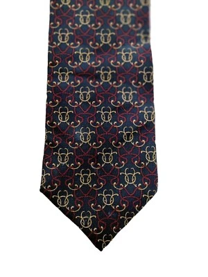 Pierre Balmain Couture 100% Silk  Vintage Chain Link Pattern Tie - Image 1 of 4