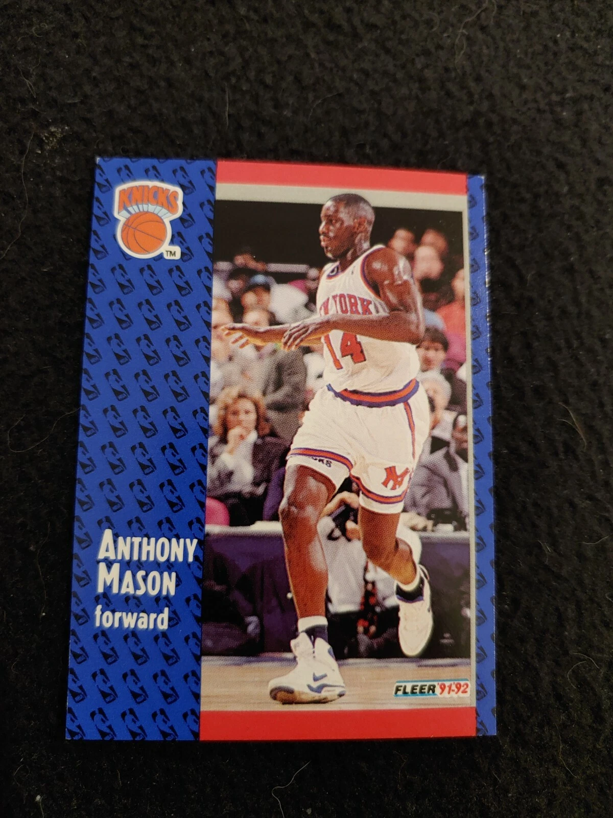 1991 Fleer Anthony Mason rookie basketball card #326 New York Knicks NM