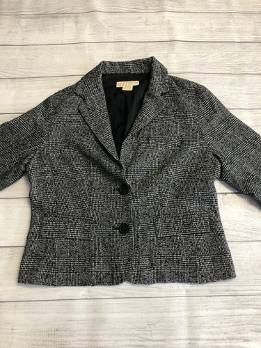Giacca Michael Kors donna taglia 10 maglia business casual 3 bottoni blazer nero