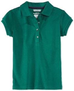 Nautica Girls' Uniform Polo,  Forest Green, Size L 12-14] - Picture 1 of 1