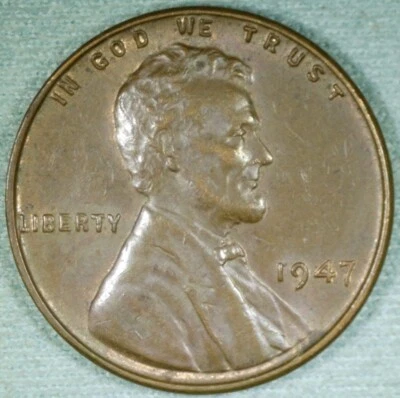 1947 Lincoln Wheat Cent "Extra Eyelid-DDO” Penny Variety Coin Error #1 - Image 1 of 4