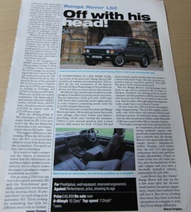 Original 1994 RANGE ROVER LSE Autocar Magazin Launch / Fahrbericht - Bild 1 von 1