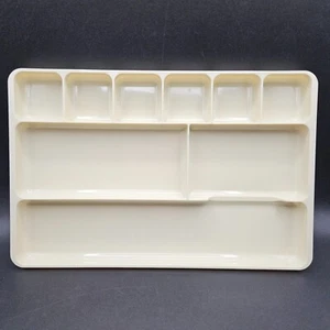 Vintage Rogers 517 Schreibtisch Schublade Ablage Tablett Kunststoff Creme 9 Fächer - Bild 1 von 11