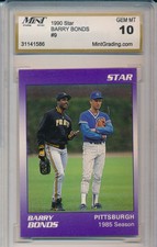 1990 STAR BARRY BONDS GEM MT 10 #9