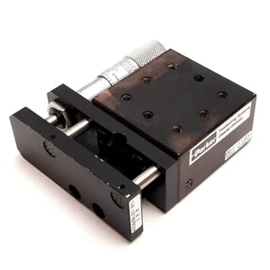 Parker 081-1193 Cross Roller Linear Positioning Stage, W/ Starrett Micrometer - Picture 1 of 5