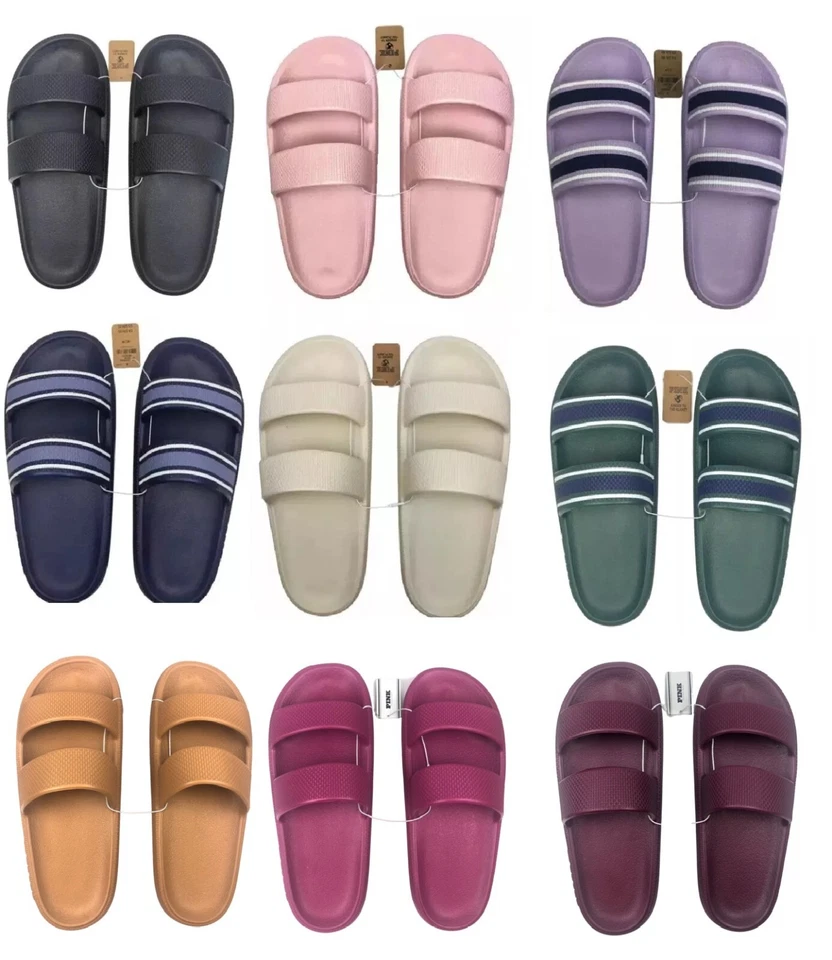 VICTORIA'S SECRET ROSA ALMOHADA TOBOGANES SANDALIAS ZAPATOS DE DUCHA IMPERMEABLES S M L XL Foto 1 de 1