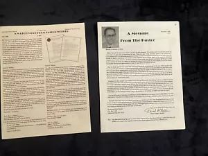 2 4-PAGE NEWSLETTERS FROM DAVID WEBBER PASTOR SOUTHWEST RADIO CHURCH '85 & '82 - Foto 1 di 7