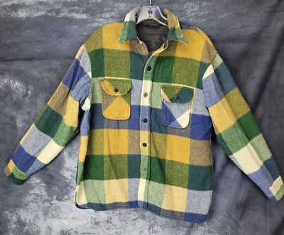 Vintage Towncraft Penny's Jacket Men's SZ L Shacket Plaid Heavy Wool Button Up - Image 1 of 4