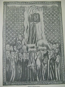 Moisés en el Monte Sinaí Arte Sarajevo Hagadá del siglo XIV Copia - Imagen 1 de 3