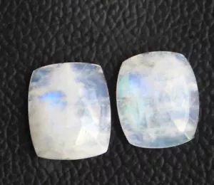 24,70 CTS CUSCINO BIANCO ARCOBALENO NATURALE PIETRA DI LUNA TAGLIO PIETRE PREZIOSE SCIOLTE - Foto 1 di 2