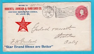 USA shoe advertising envelope 1900 Oakland to Stockton - Picture 1 of 2