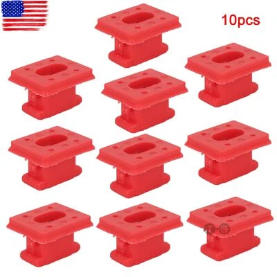 For Set of 10 Red Dash Trim Clip Grommet Inserts for BMW E46 E65 E66 E83 Foto 1 de 4