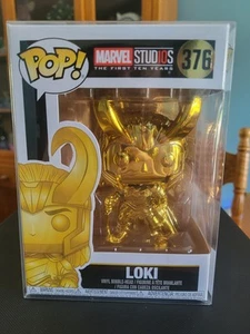 Loki (Gold Chrome) Funko Pop! Marvel Studios The First Ten Years #376 - Picture 1 of 7